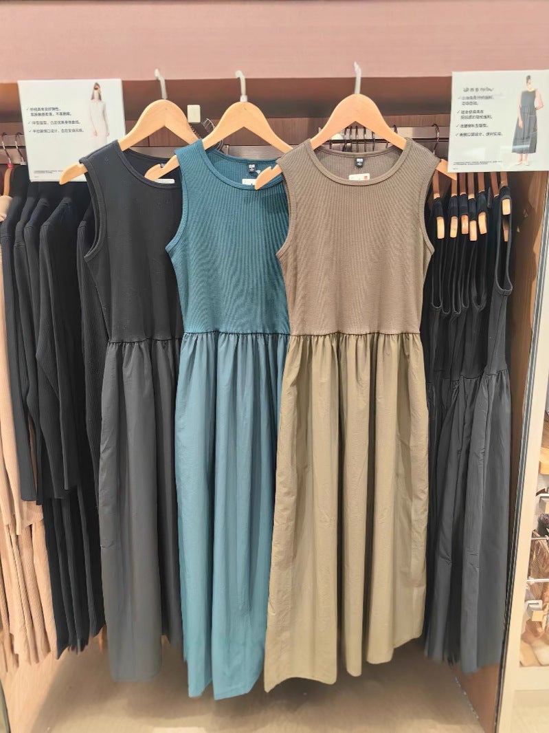 2025 Spring Women'S Spliced Waist Dress Sleeveless Skirt Long Skirt Extra Long 474064 477303 - Image 2